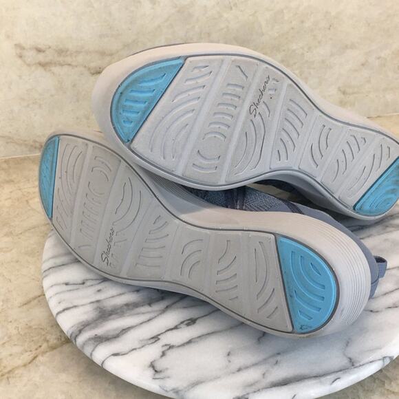 Skechers Womens Arya Blue Slip-on Sneaker Size 9 - Picture 14 of 16